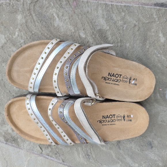 Nwot Naot  Prescott slide sandals Multi-Strap L10 M8 - Picture 13 of 13
